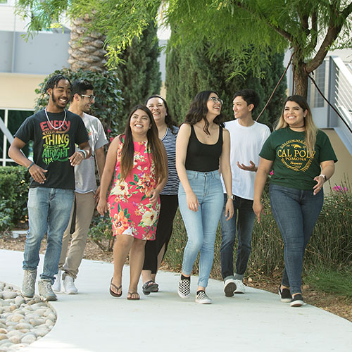 Students walking