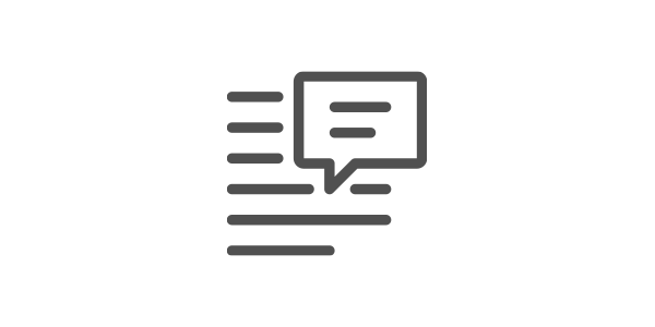 lines of text and a speech bubbble