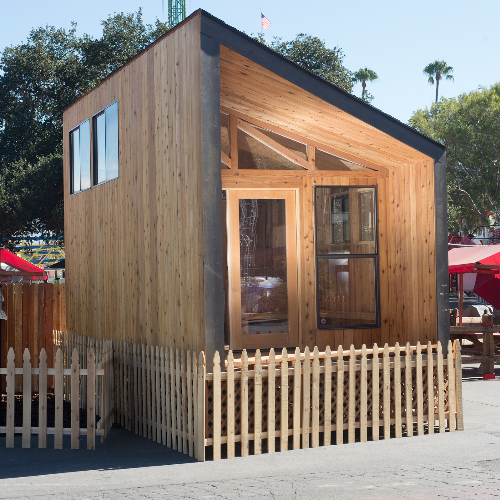 wooden shed