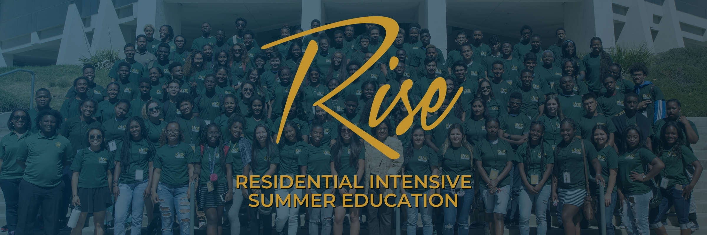 Previous RISE program members with RISE logo