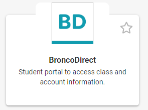 screenshot of Bronco Direct logo from MyCPP