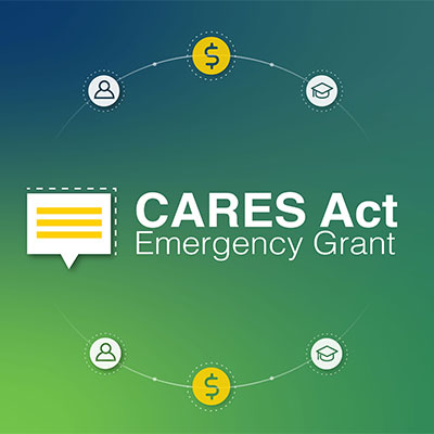 graphic with cares act text