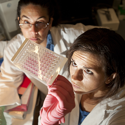 students at the lab