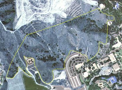 Aerial photograph of the Voorhis Ecological Reserve