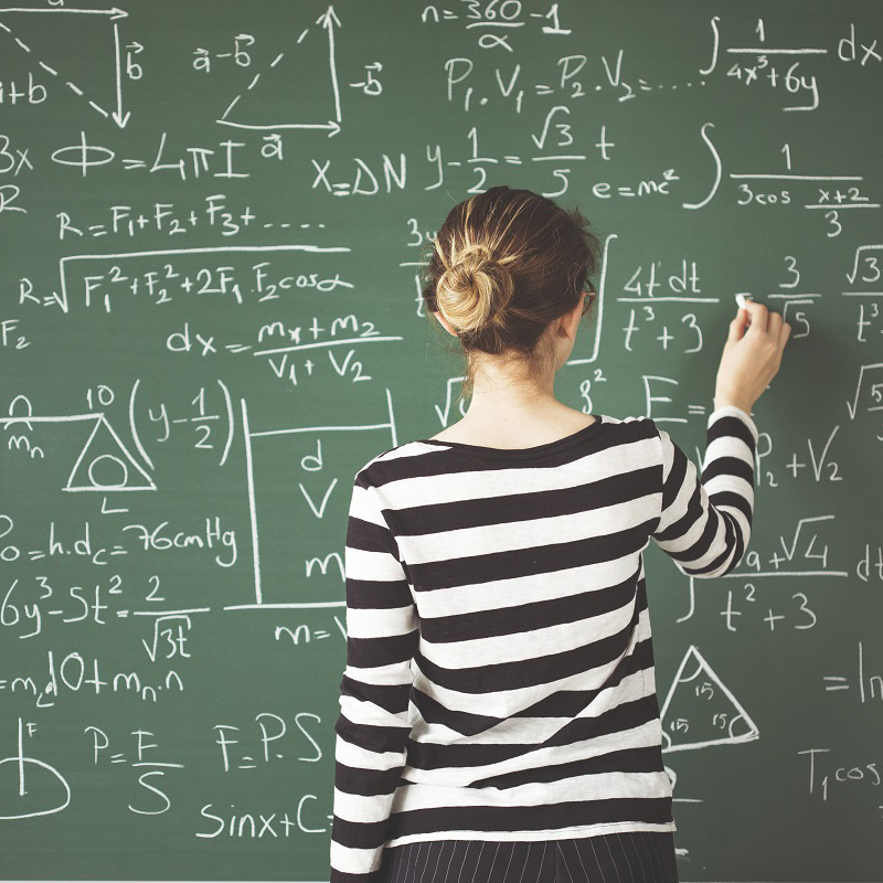 Woman Teach Math