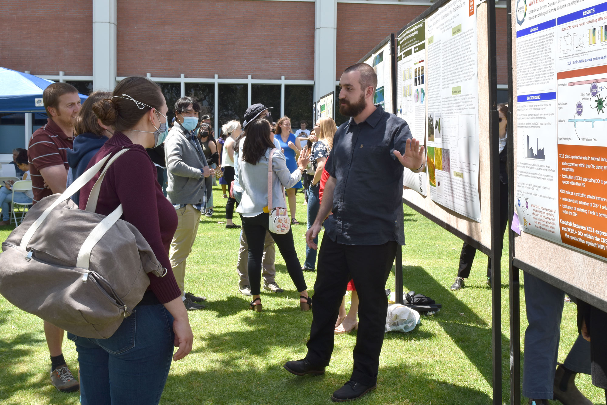 Students at the research symposium