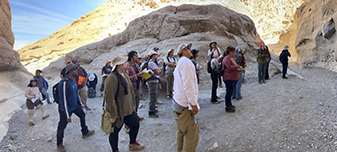 Students on a geology field trip