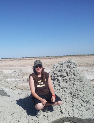 Rebecca and mud volcano