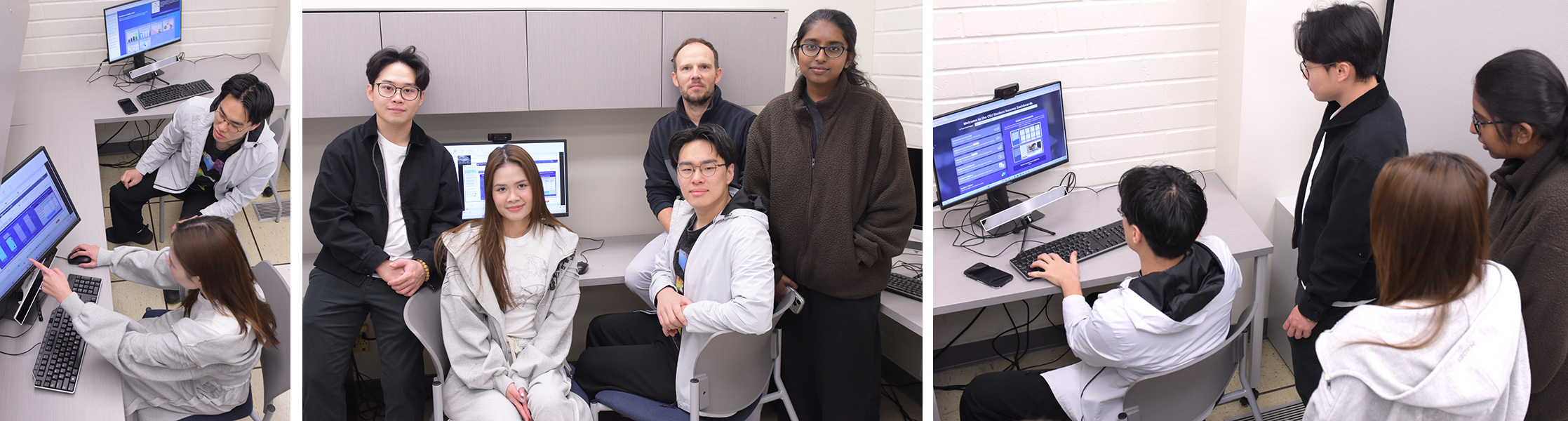 Ben Steichen with student in his lab.