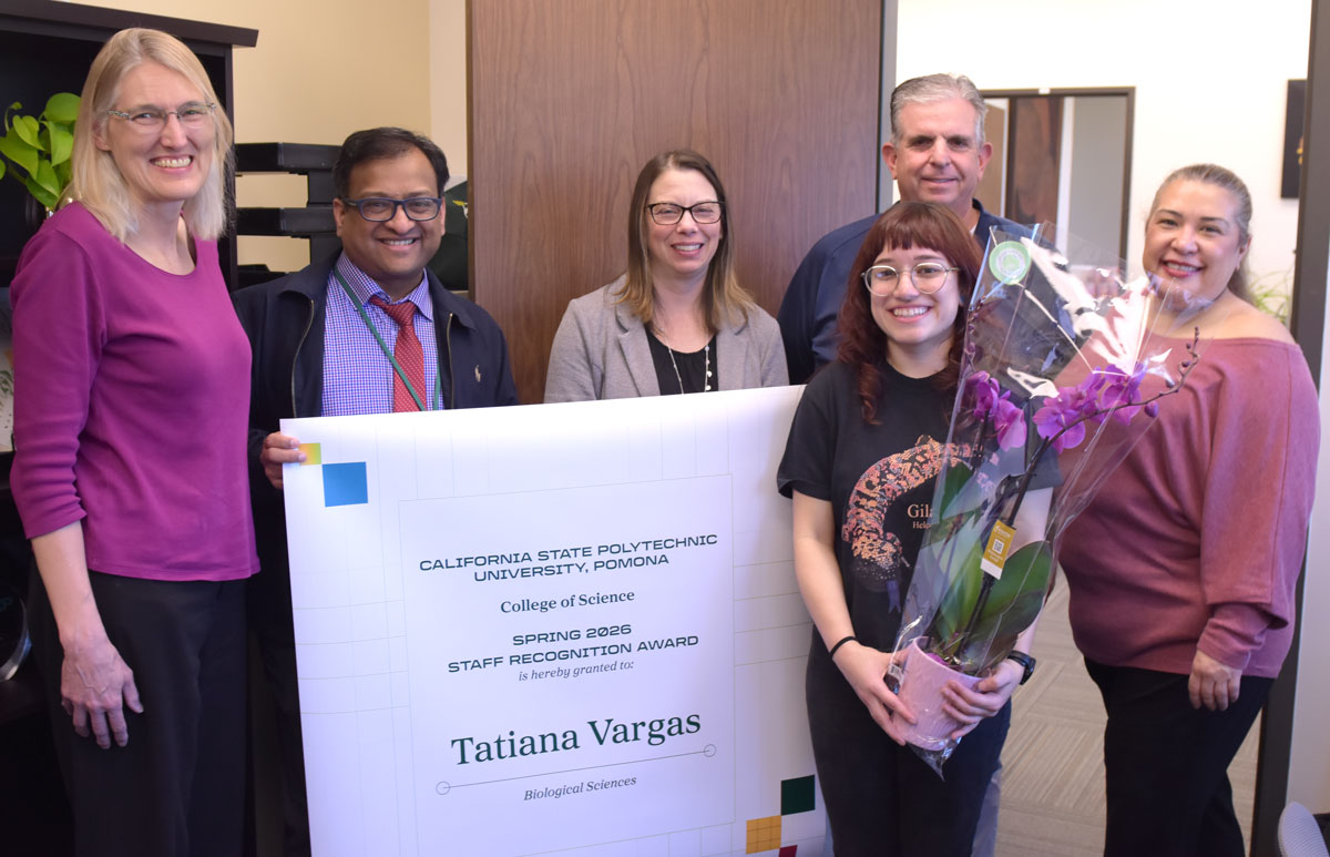 tatiana vargas is surprised with a staff award