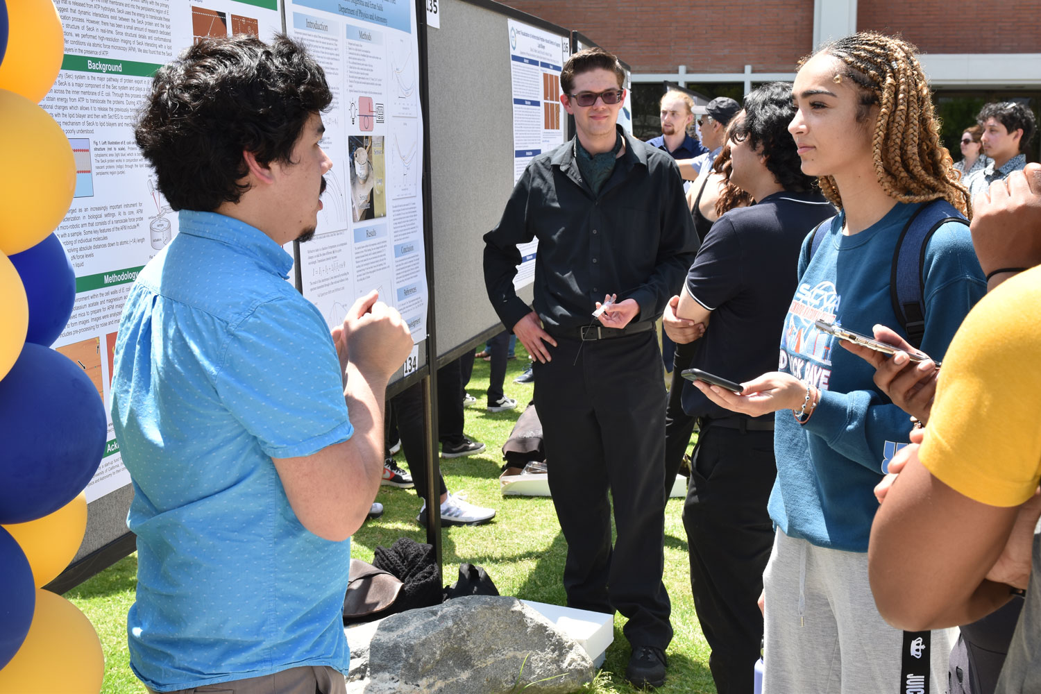 Students at the research symposium