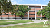 Building 8 view from the quad