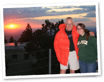 Courtney with the Director of Astronomy Camp, Dr. Don McCarthy