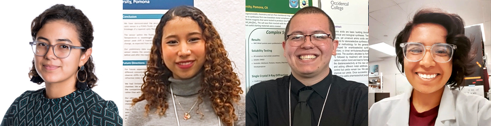 Summer Blanco (PhD Integrated Plant Sciences), Meri Okorie (PhD Pharmacogenomics), Adrian Torres (Chemistry), Rebekah Aguilar (BioPhysics)