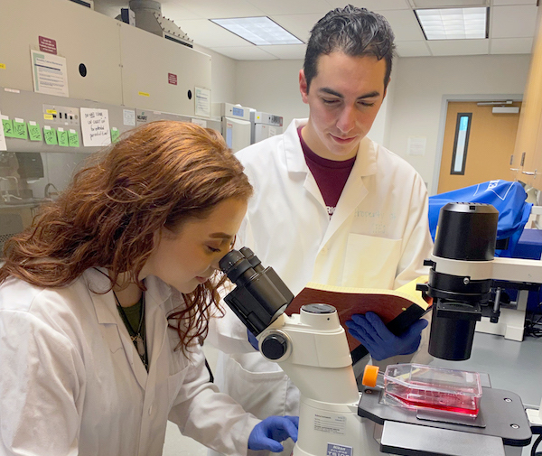Laboratory students, Olivia Carillo and Jeremiah Reyes