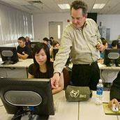 Dr. Manson instructs a student