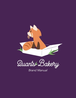 quants bakery logo and mascot