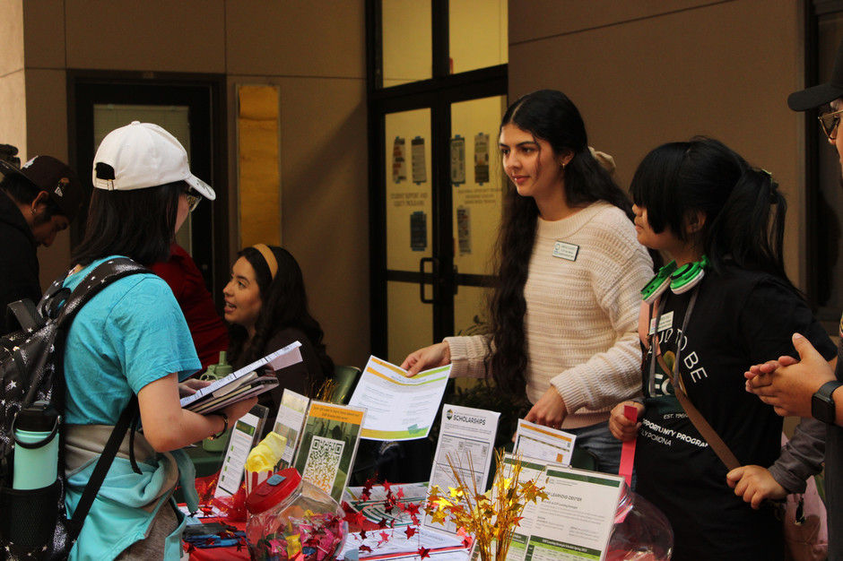 EOP Students at EOP Spring Mixer table