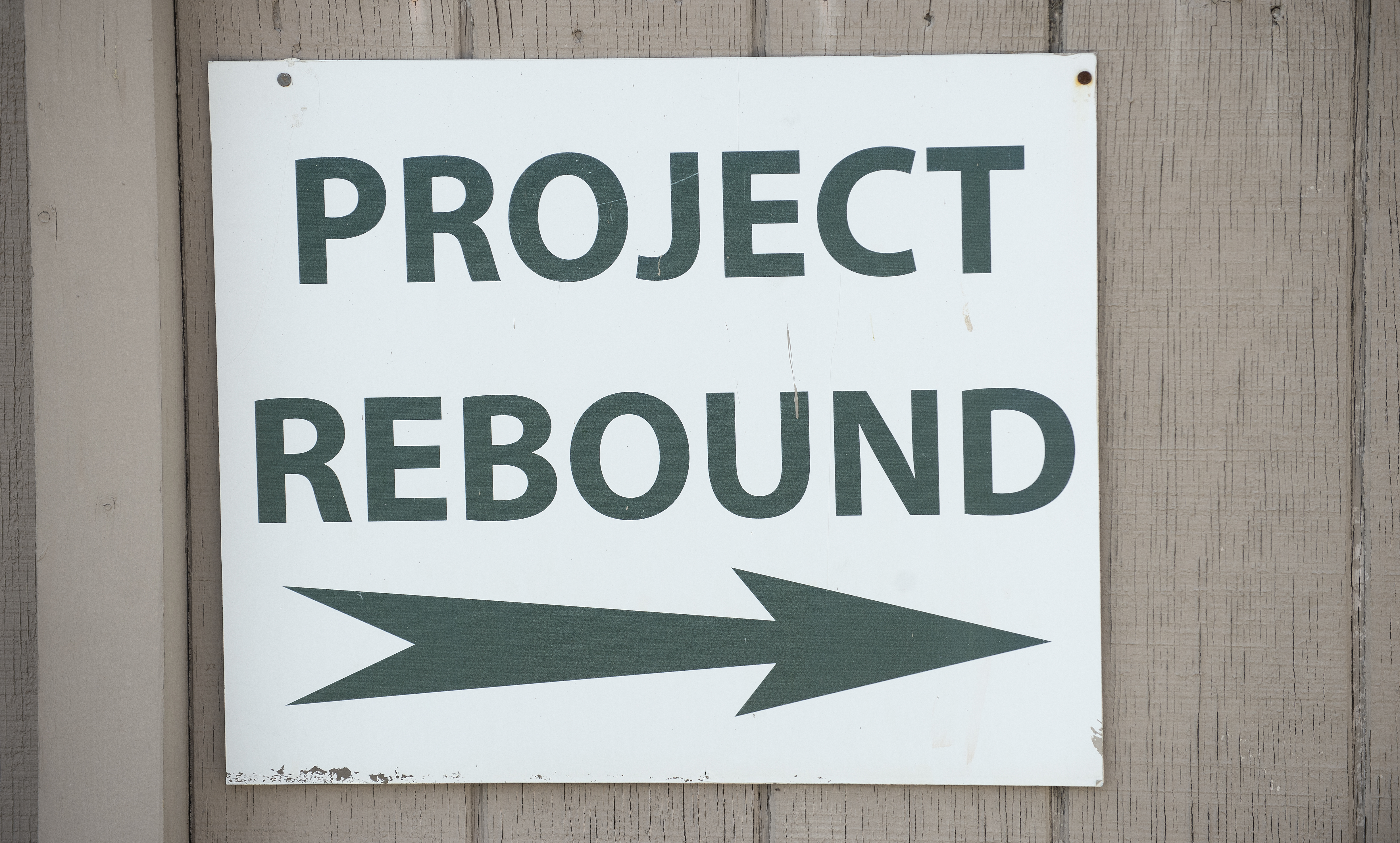 A speaker talks to Project Rebound students