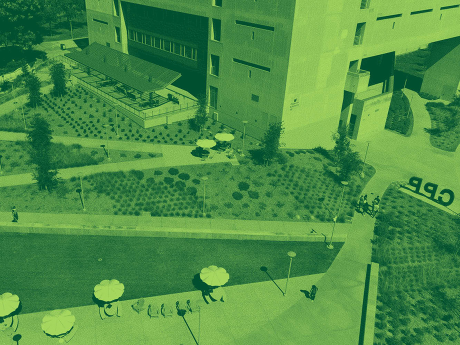 Aerial view of campus