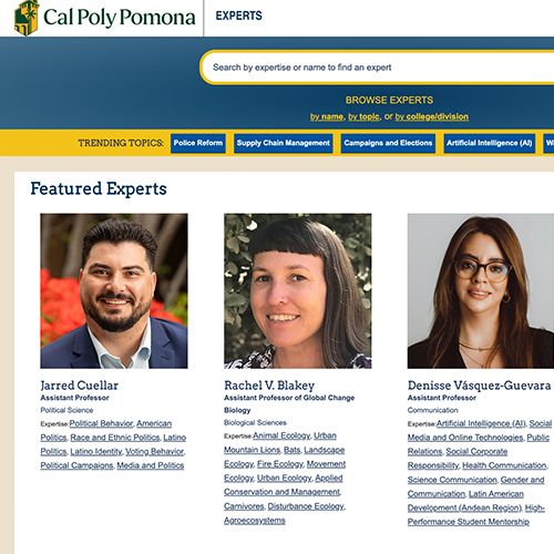 Cal Poly Pomona Experts site