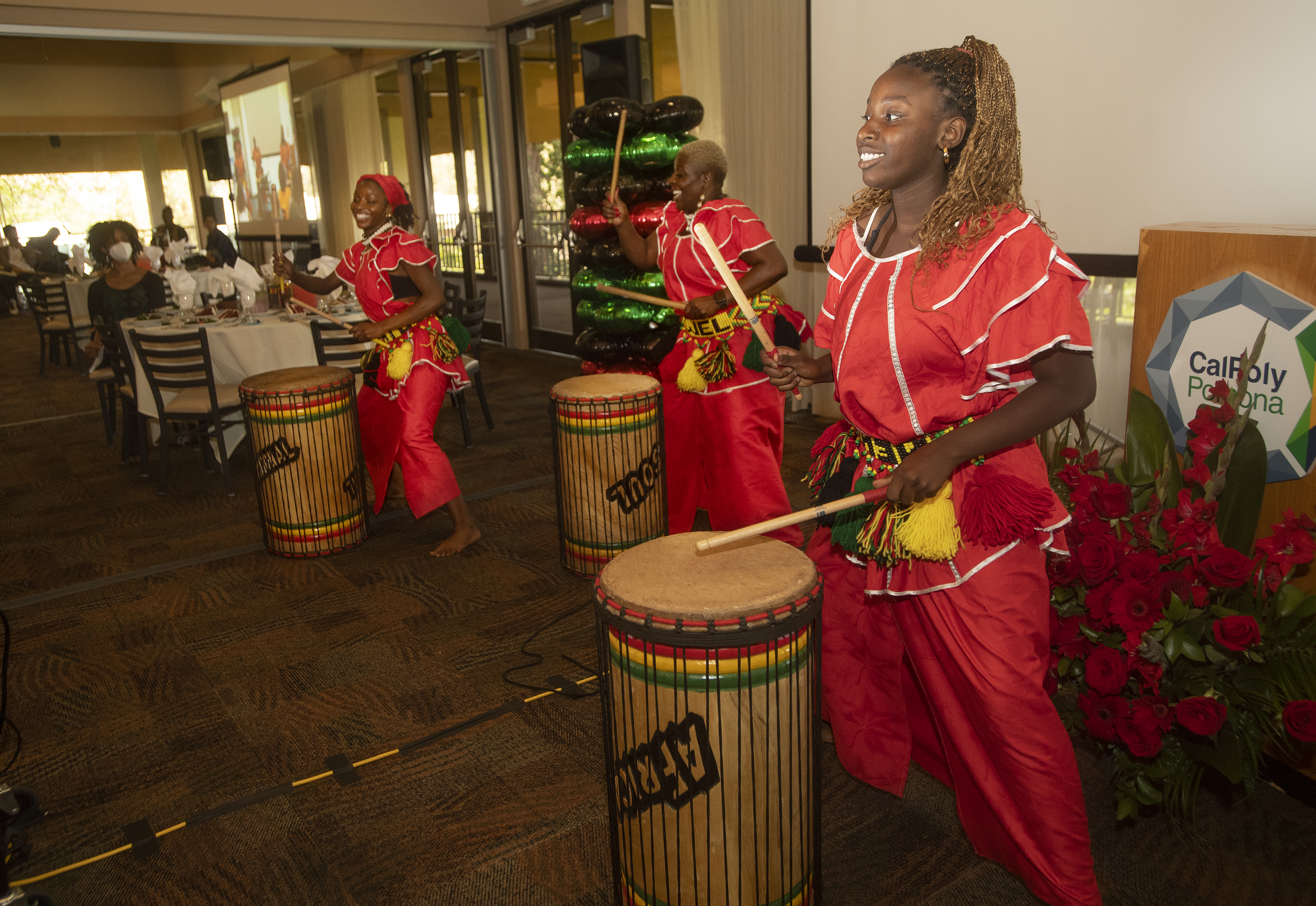 Members of African Soul International perform a dance and drum sequence