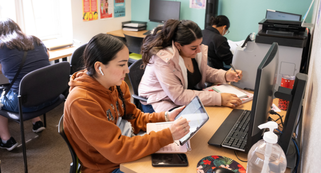 Students study for exams in the WRC