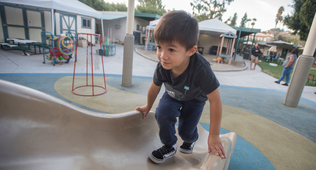 a child at the center