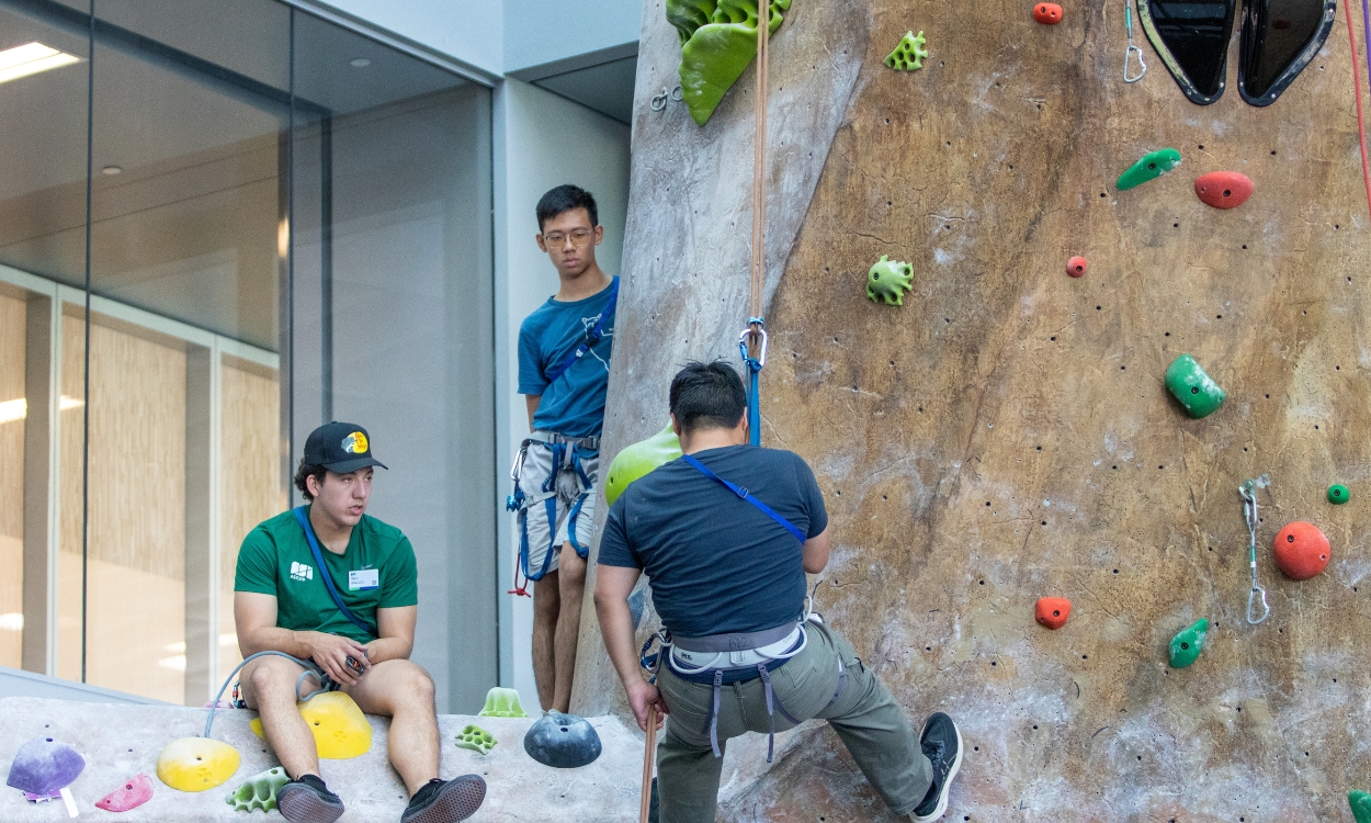 Students learn to climb Bronco Peak