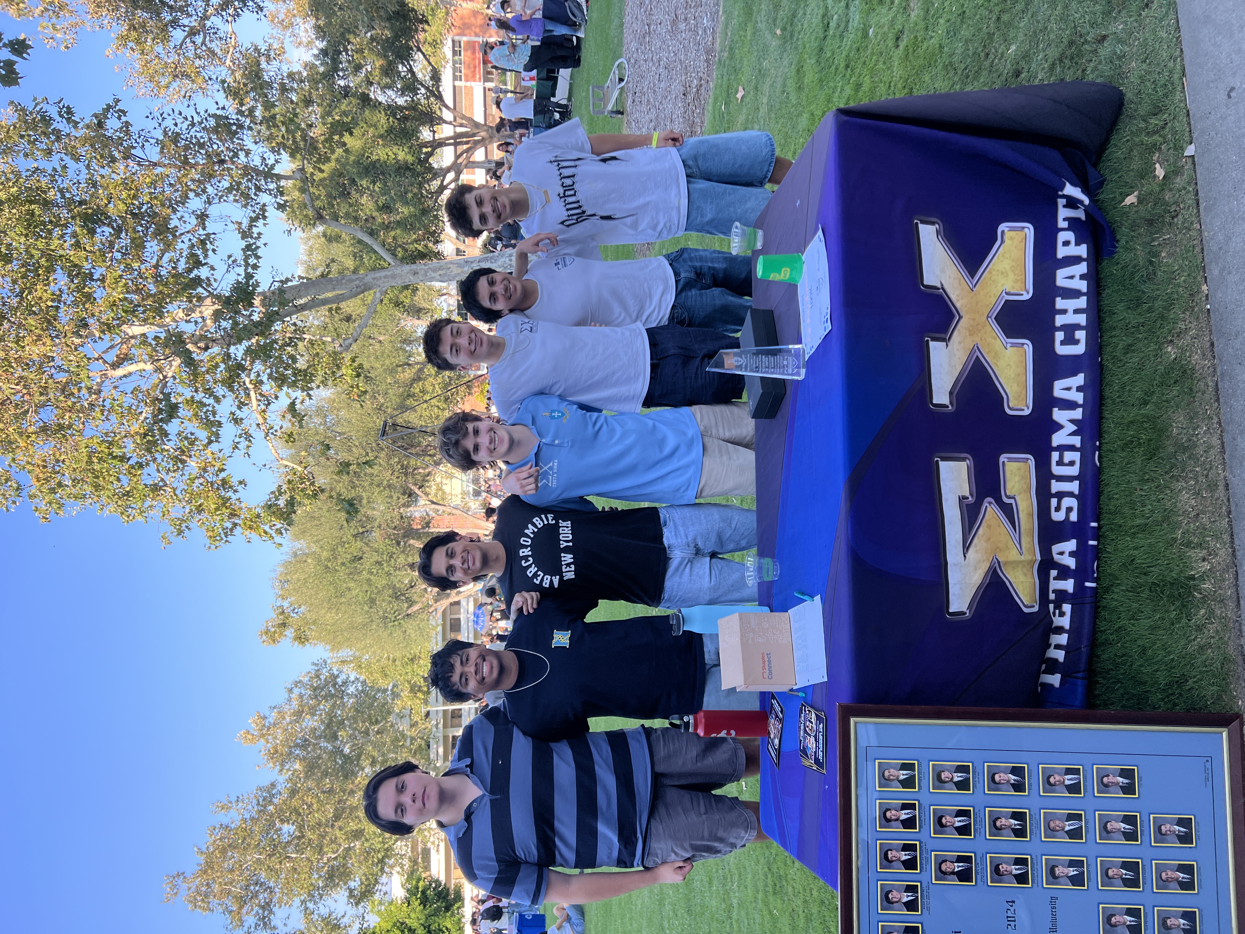 Students recruit at an event