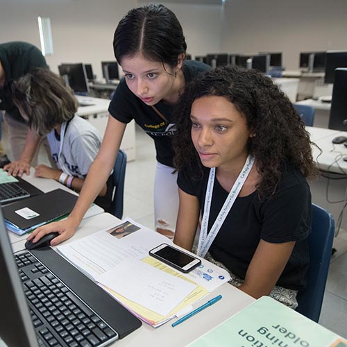 Students study in the University Library