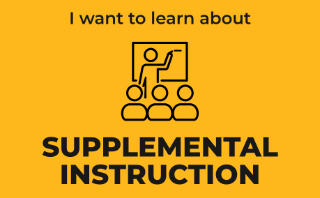 I want to learn about supplemental instruction with an icon of a teacher and students