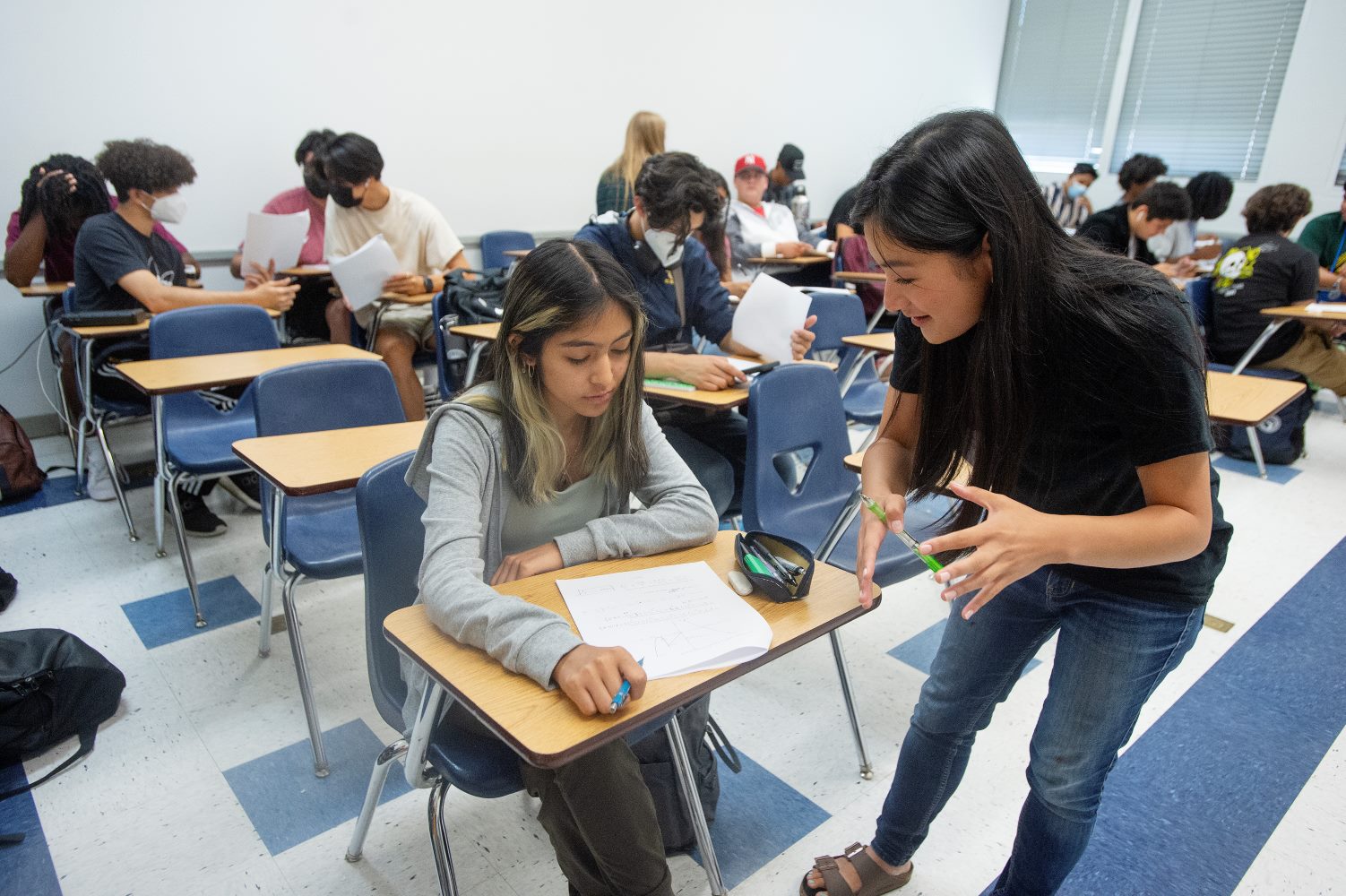 A student gets tutoring in a math course