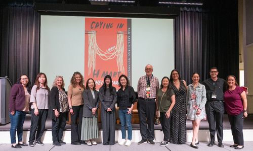 Michelle Zauner, the author of the Common Read book Crying at H Mart  at Cal Poly Pomona 