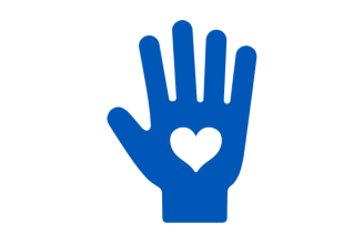 Icon of a hand with a heart on the palm