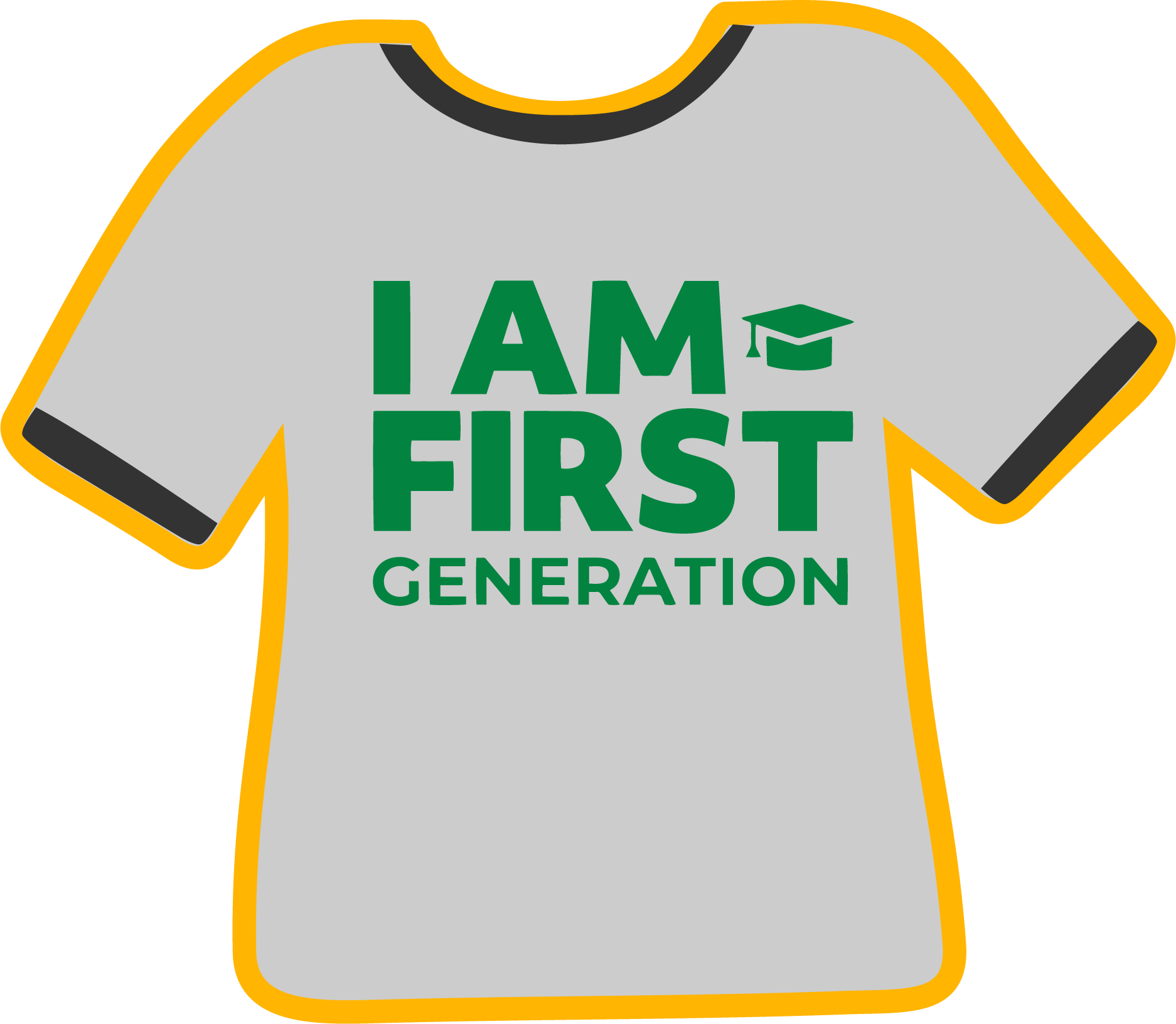 image of a shirt with I Am First in the front