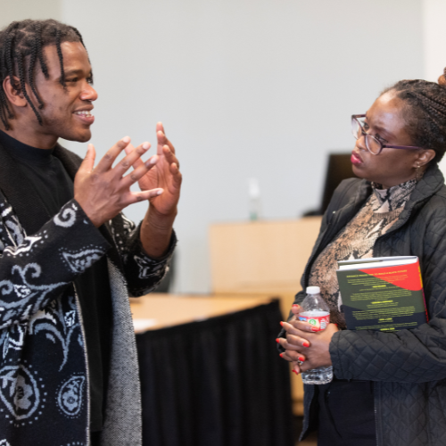 Students in a conversation