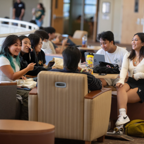 Students talk on their first day