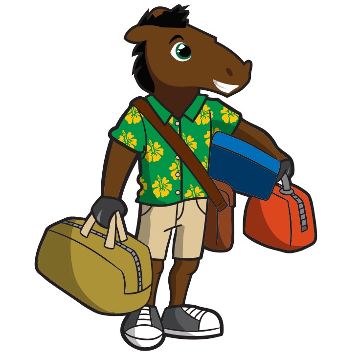 Billy Bronco Holding Luggage