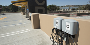 Electric Vehicle Charging Stations in New Parking Structure