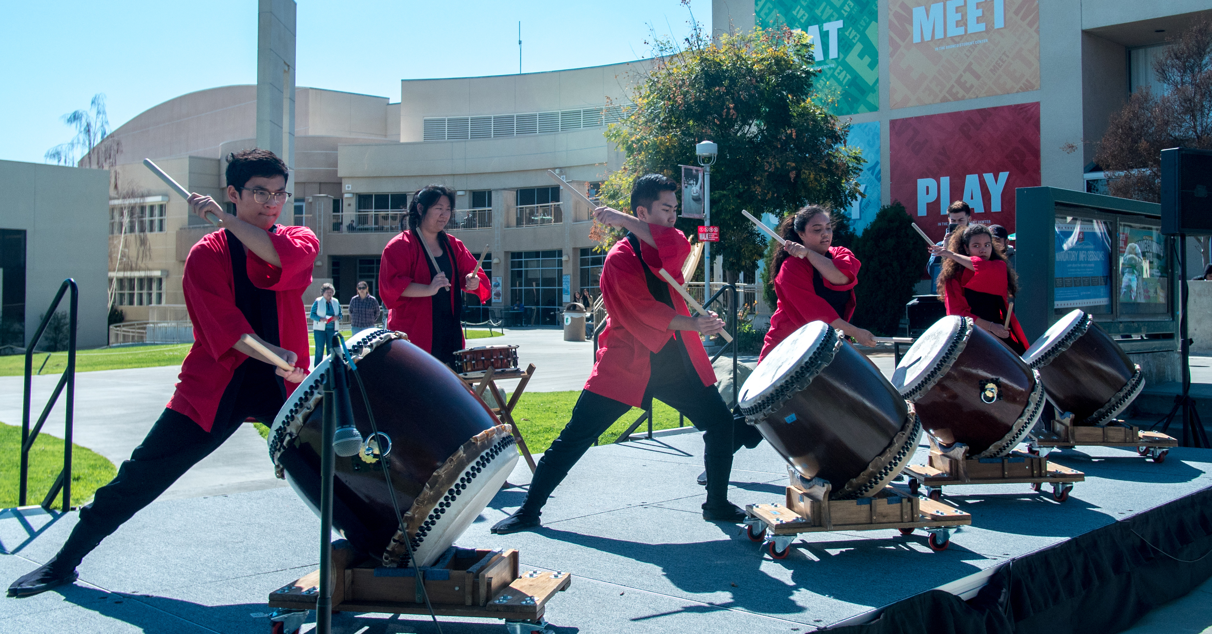 Students at a performance