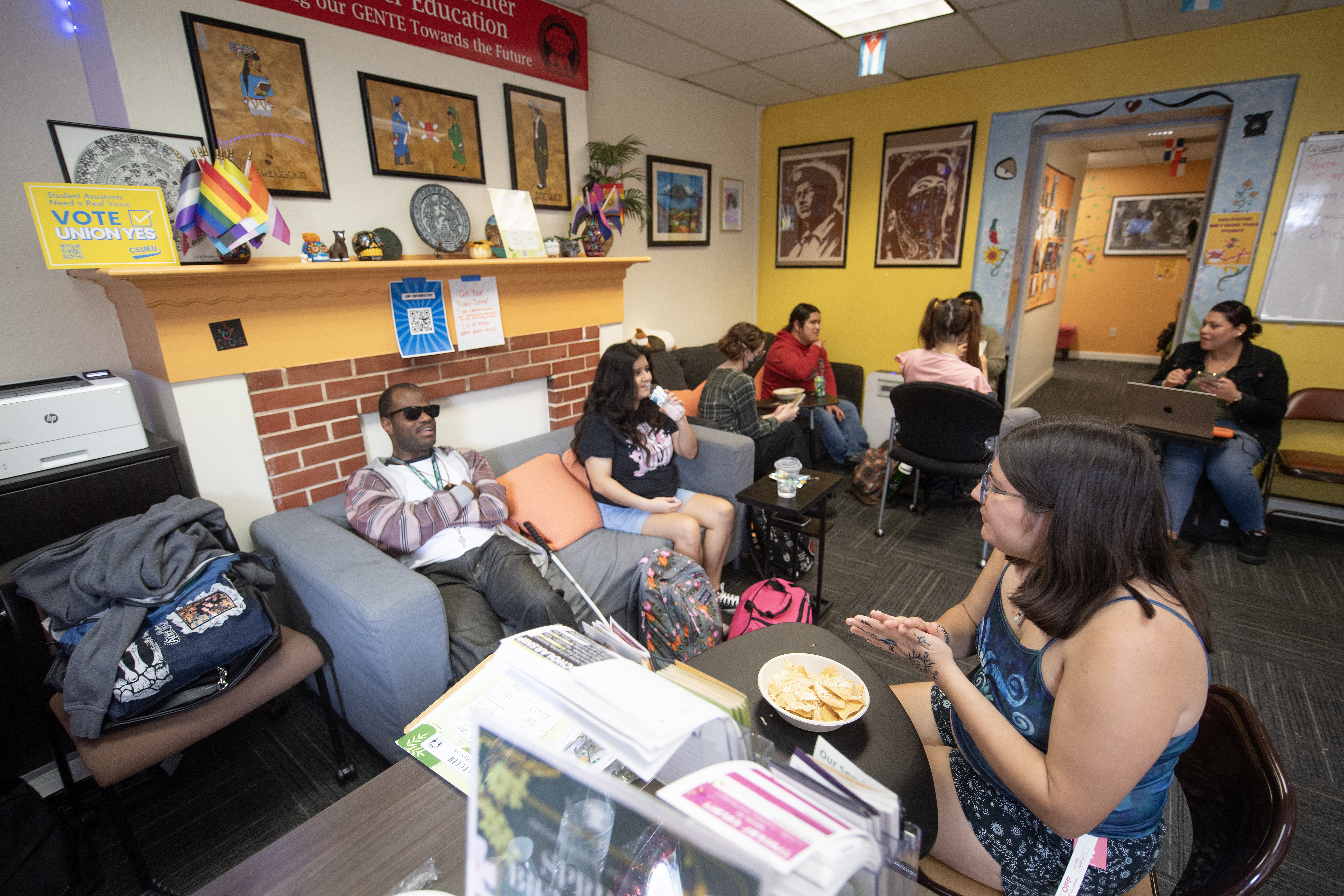 Students interact inside CECCHE