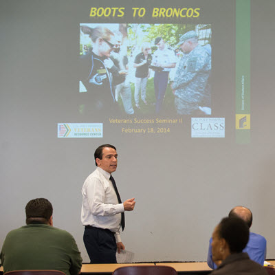 Dr. Michael Cholbi leading the Boots to Broncos seminar
