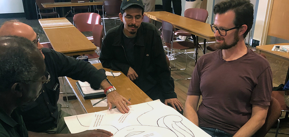Participants engage in an activity