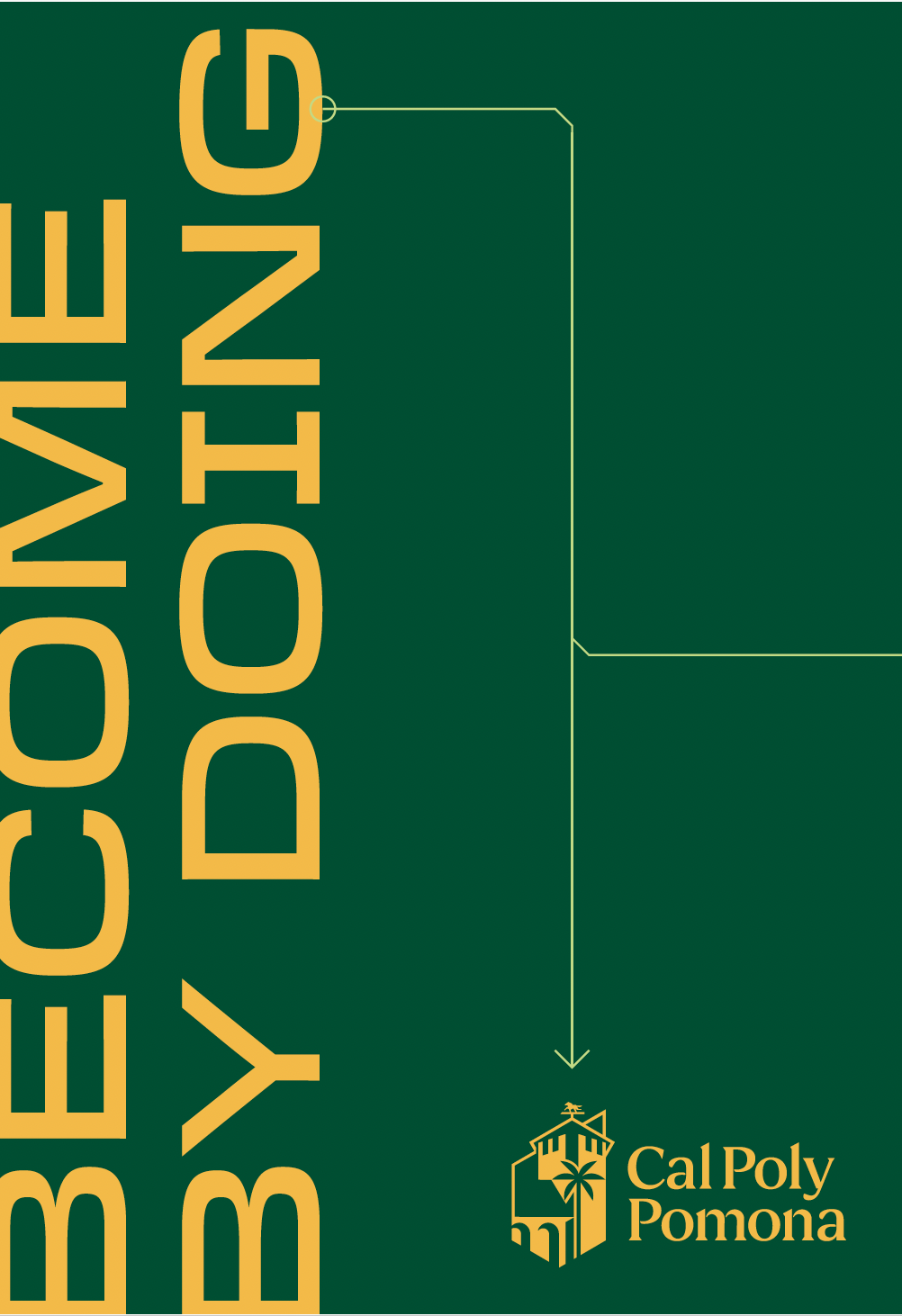 become by doing and Cal Poly Pomona logo on view book cover
