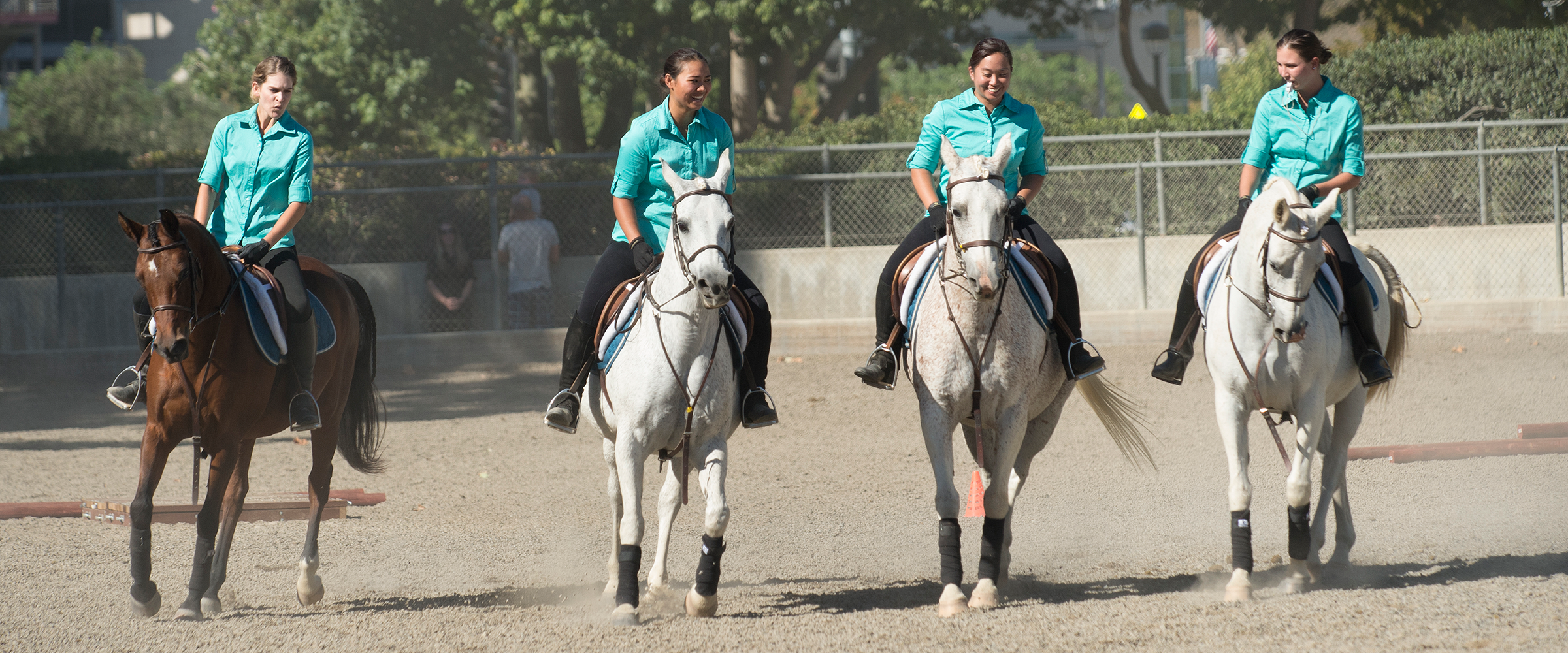 The drill team performs during the Arabian Horse Center's Sunday Show 