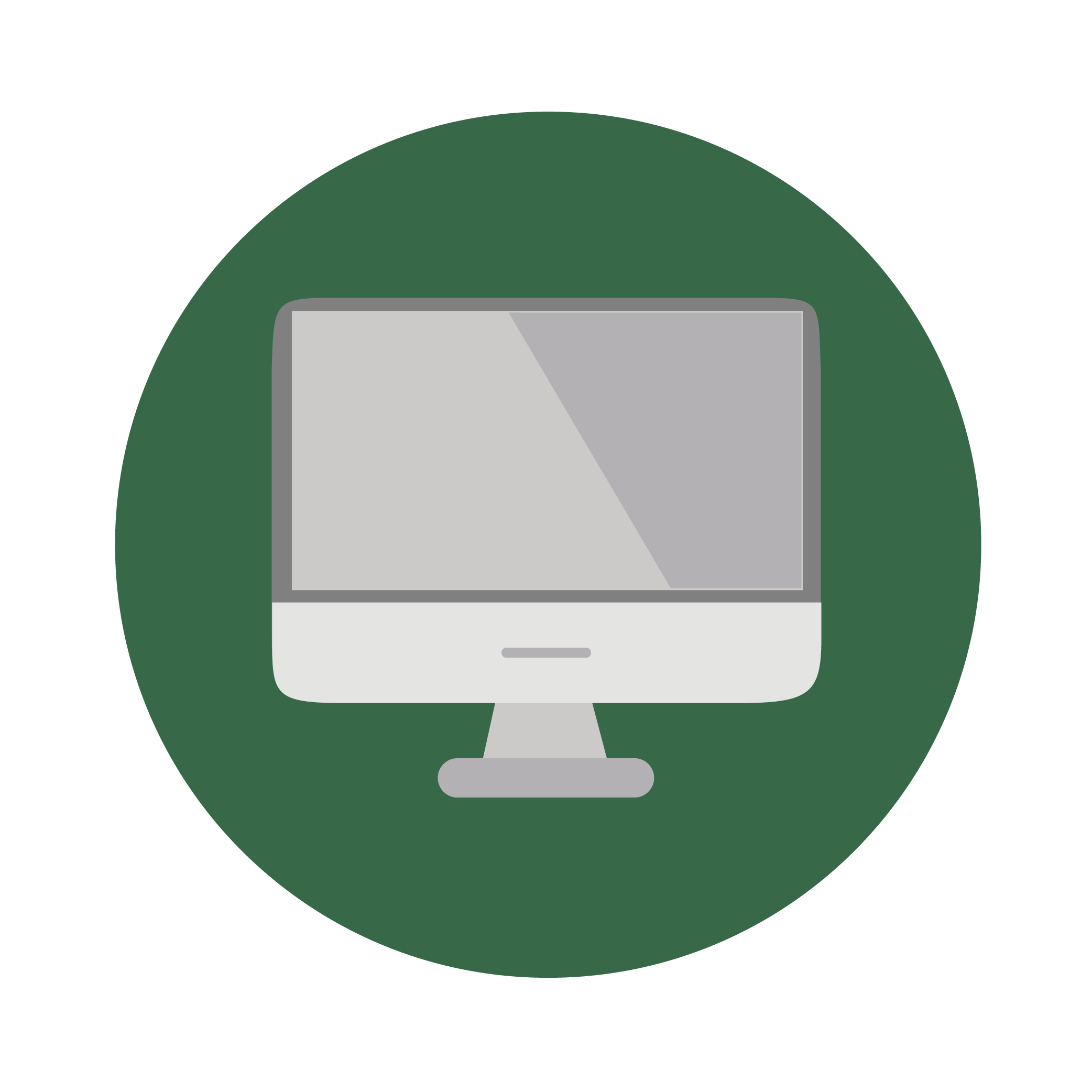 Gray computer icon 