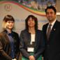Melanie Avina, Professor Lisa Kessler and Rafa Cuadras at the HACU conference
