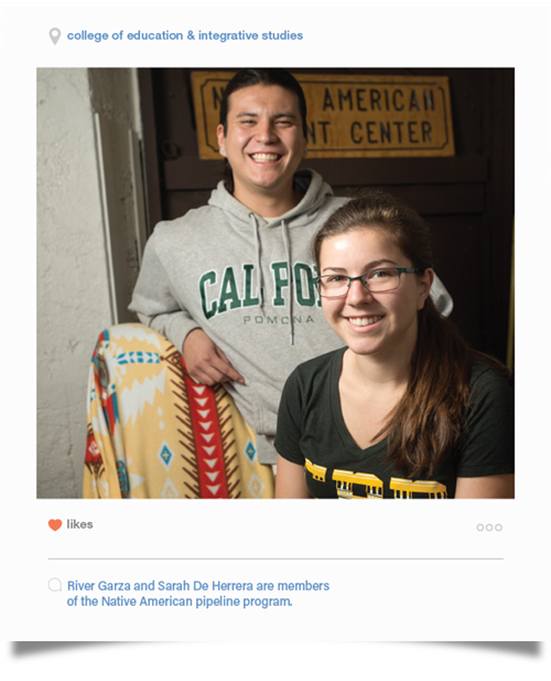 College of Education & Integrative Studies - River Garza and Sarah De Herrera are members of the Native American pipeline program.