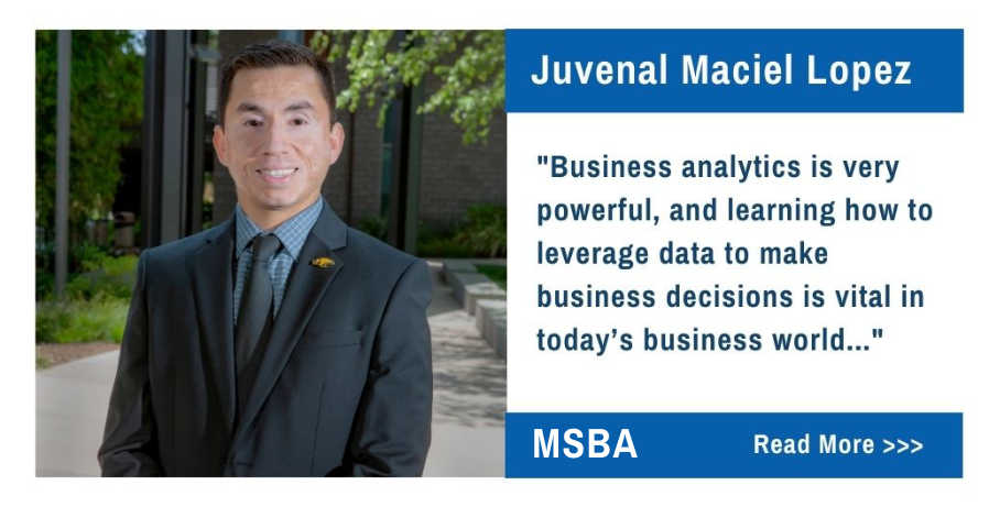 Juvenal Maciel Lopez. Business analytics is very powerful, and learning how to leverage data to make business decisions is vital in today's business world...